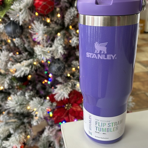 30oz BNWT STANLEY Classic flip straw tumbler in DAHLIA SHIMMER - Picture 3 of 4